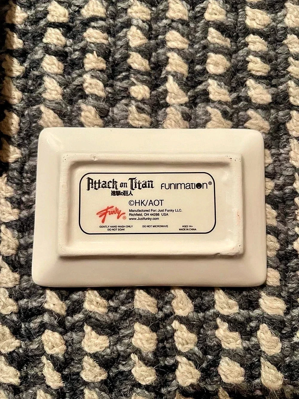 Funimation Attack on Titan Sushi Dish Cream & Black